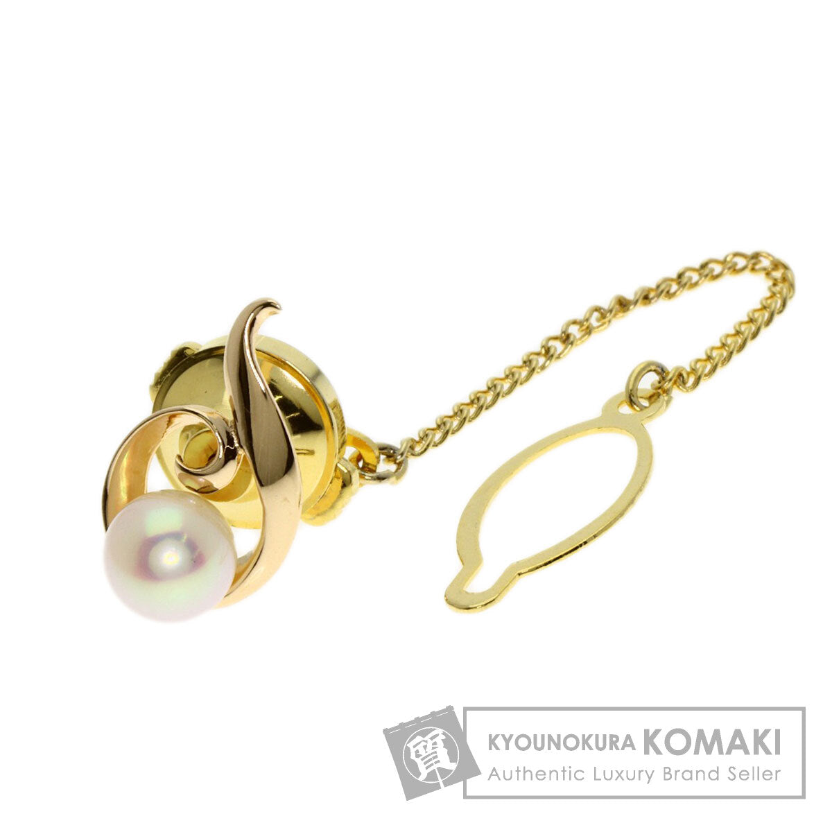 TASAKI Pearl Pearl Titac Tie pin K14 Yellow Gold mens [Used]