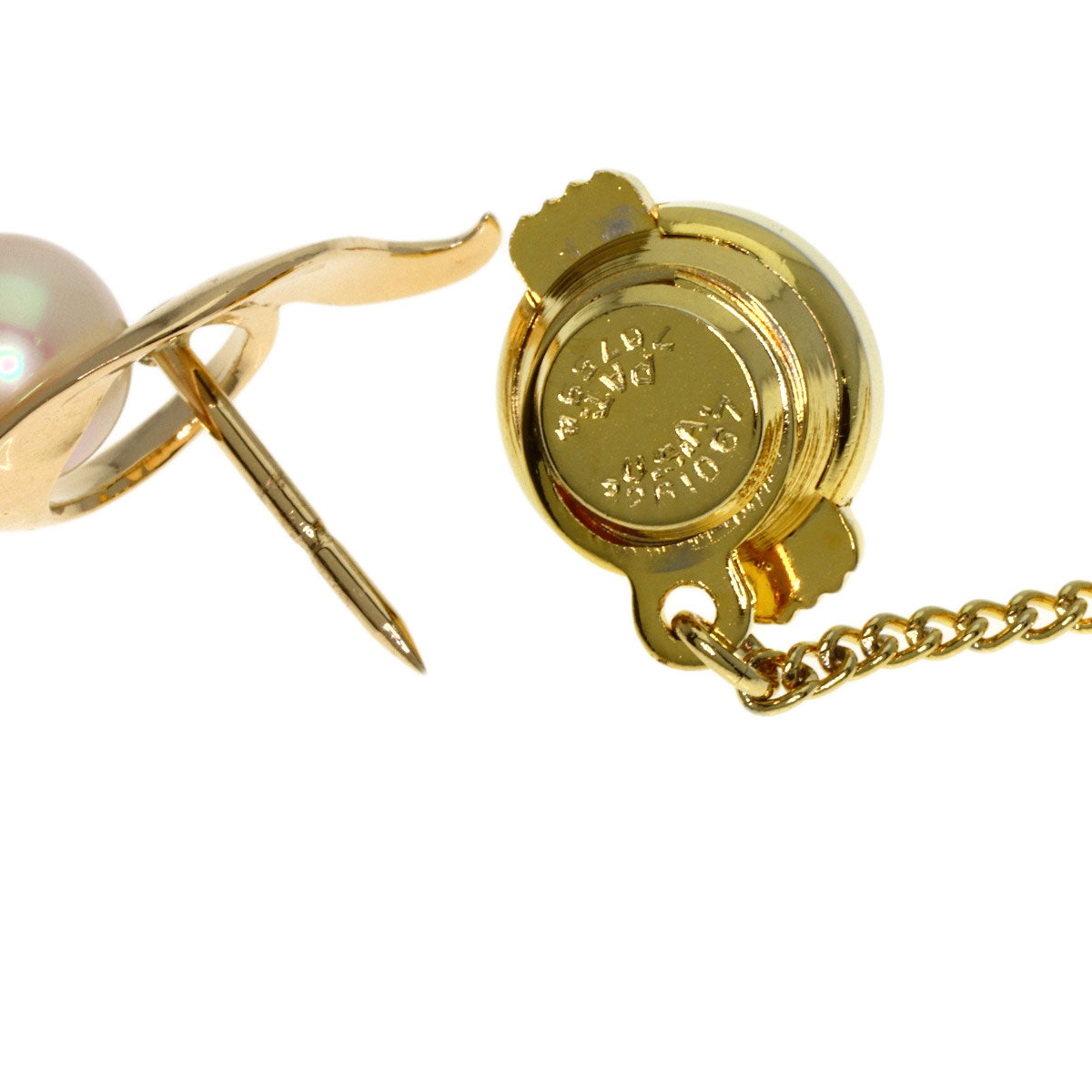 TASAKI Pearl Pearl Titac Tie pin K14 Yellow Gold mens [Used]