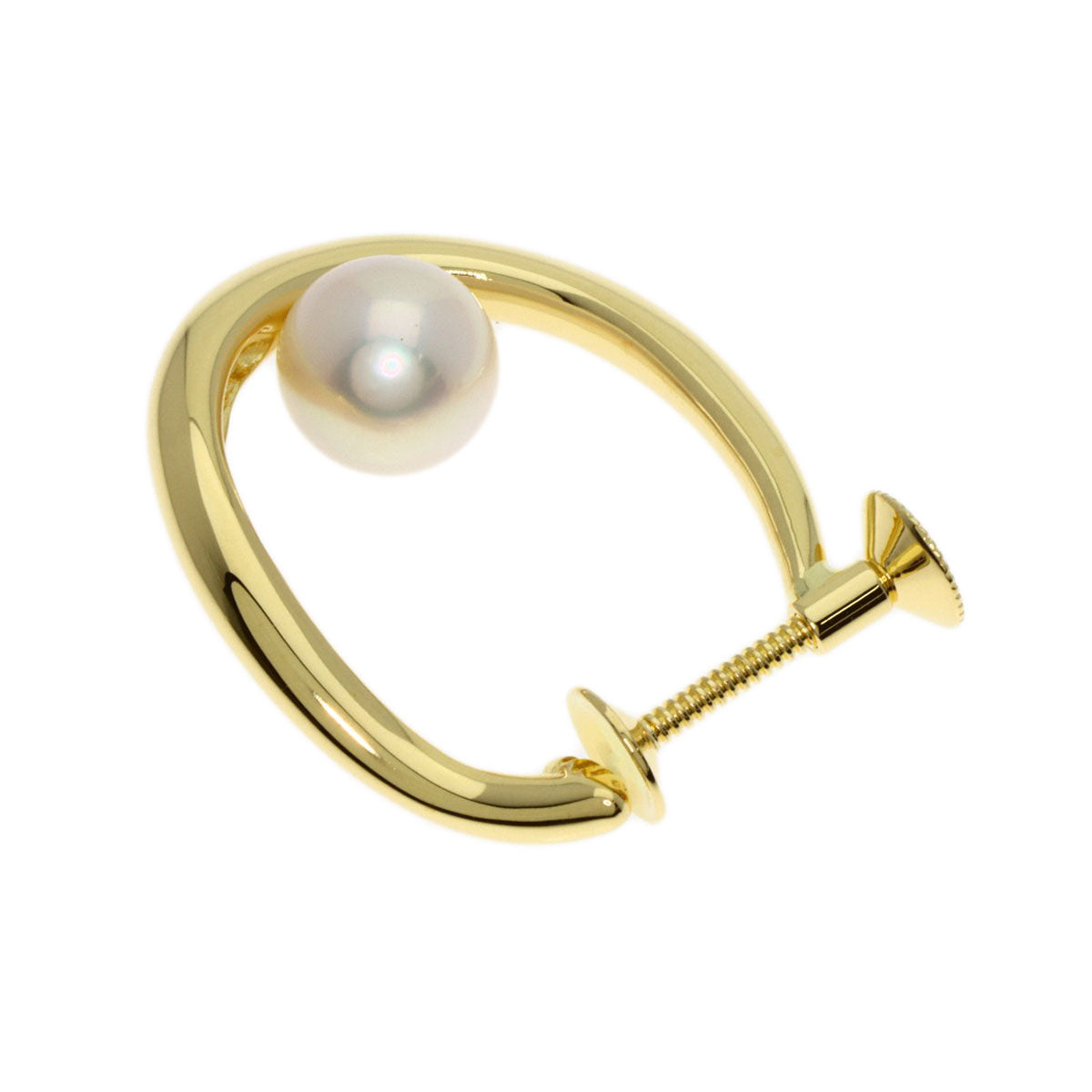 TASAKI Pearl Pearl only one side Earring K18 Yellow Gold Ladies [Used]