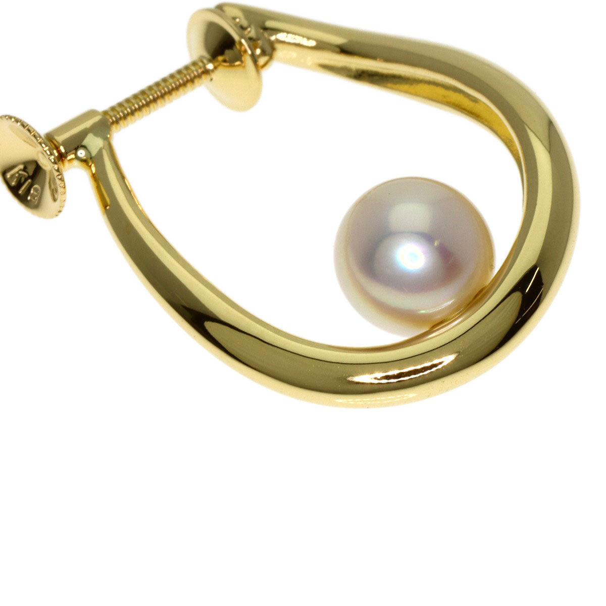 TASAKI Pearl Pearl only one side Earring K18 Yellow Gold Ladies [Used]