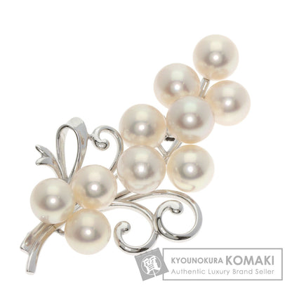 MIKIMOTO Pearl Pearl Brooch K14 White Gold Ladies [Used]