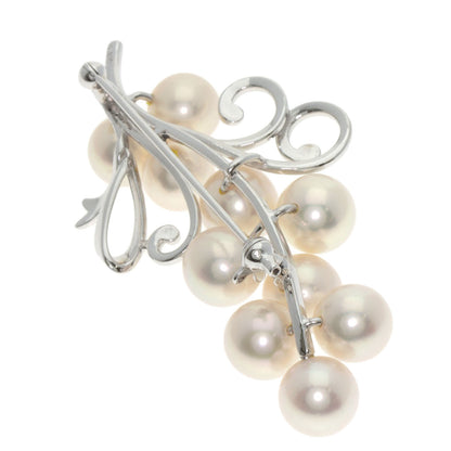 MIKIMOTO Pearl Pearl Brooch K14 White Gold Ladies [Used]