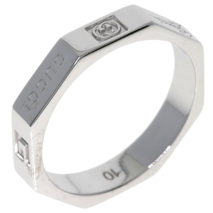 GUCCI Octagonal # 10 Ring K18 White Gold Ladies [Used]