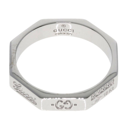 GUCCI Octagonal # 10 Ring K18 White Gold Ladies [Used]