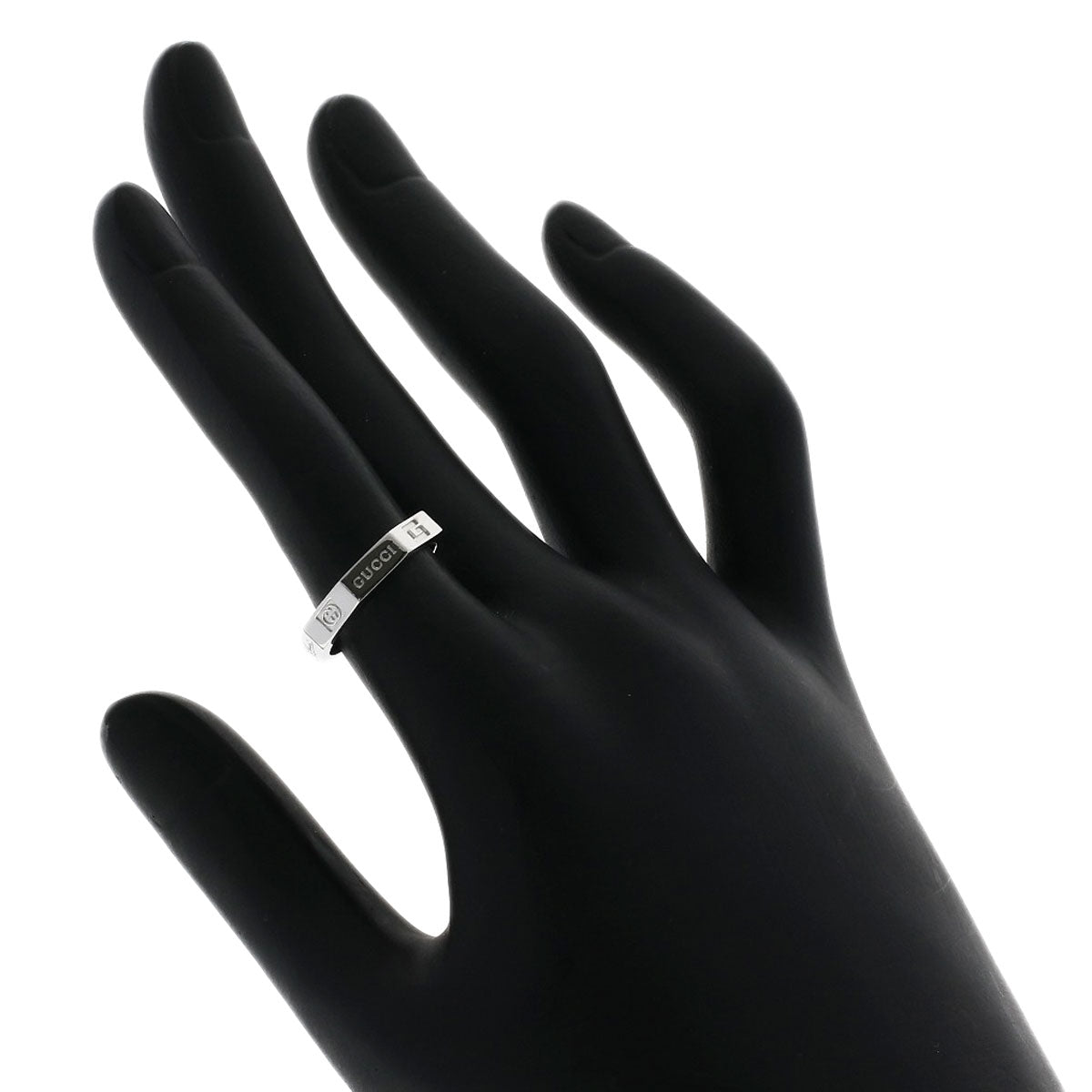 GUCCI Octagonal # 10 Ring K18 White Gold Ladies [Used]