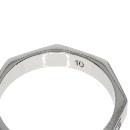 GUCCI Octagonal # 10 Ring K18 White Gold Ladies [Used]