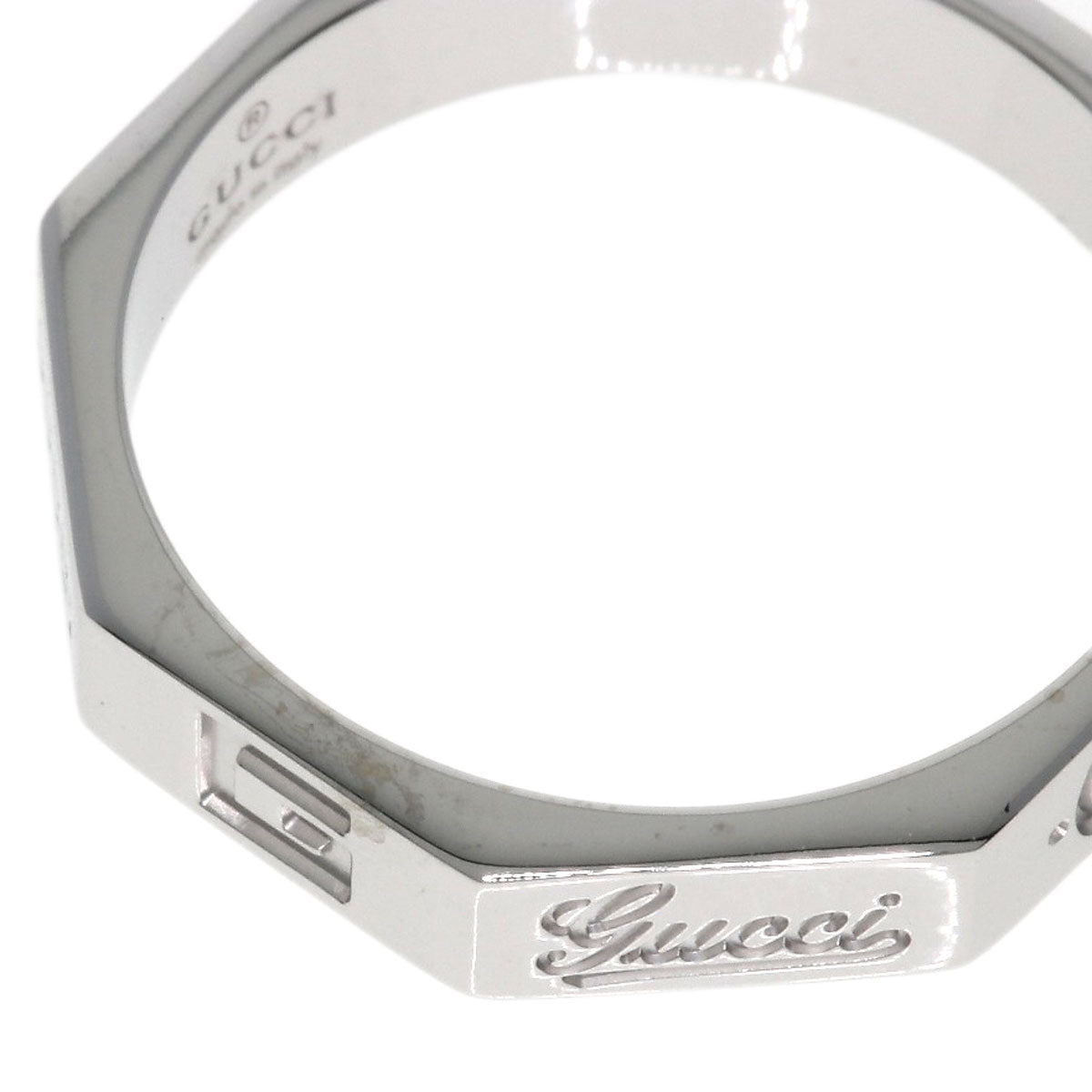 GUCCI Octagonal # 10 Ring K18 White Gold Ladies [Used]