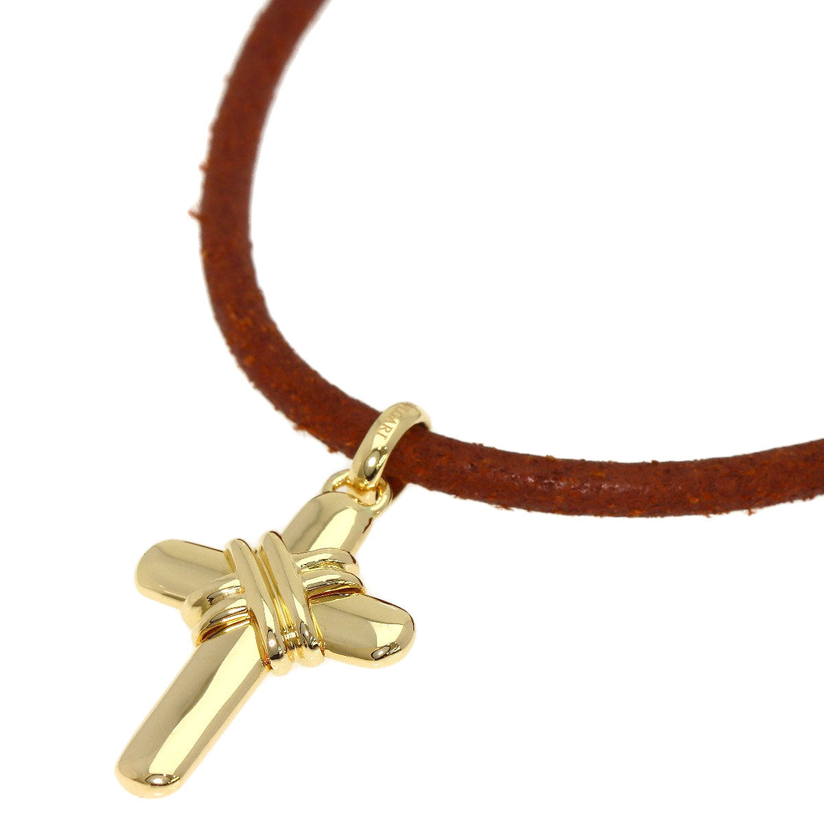 BVLGARI cross choker Necklace K18 Yellow Gold Ladies [Used]
