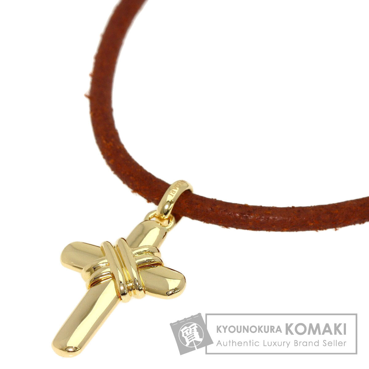 BVLGARI cross choker Necklace K18 Yellow Gold Ladies [Used]