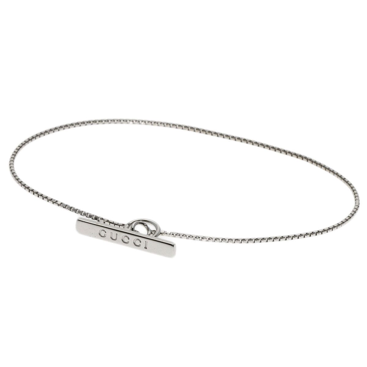 GUCCI lariat Bracelet K18 White Gold Ladies [Used]