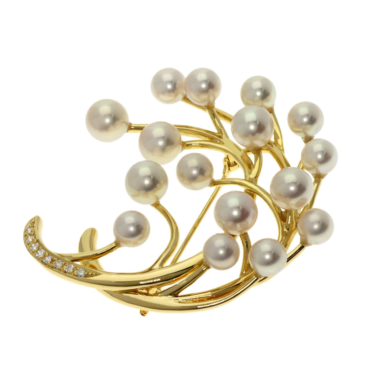 TASAKI Pearl Pearl Brooch K18 Yellow Gold Ladies [Used]