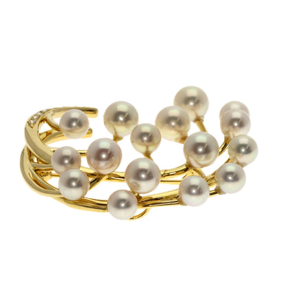 TASAKI Pearl Pearl Brooch K18 Yellow Gold Ladies [Used]