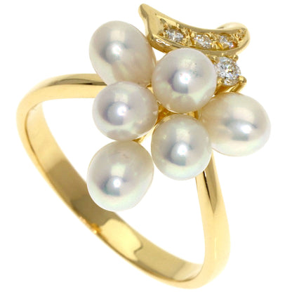 TASAKI Pearl Pearl Diamond Ring K18 Yellow Gold Ladies [Used]