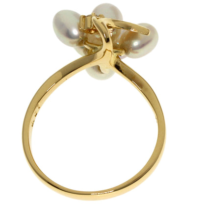 TASAKI Pearl Pearl Diamond Ring K18 Yellow Gold Ladies [Used]