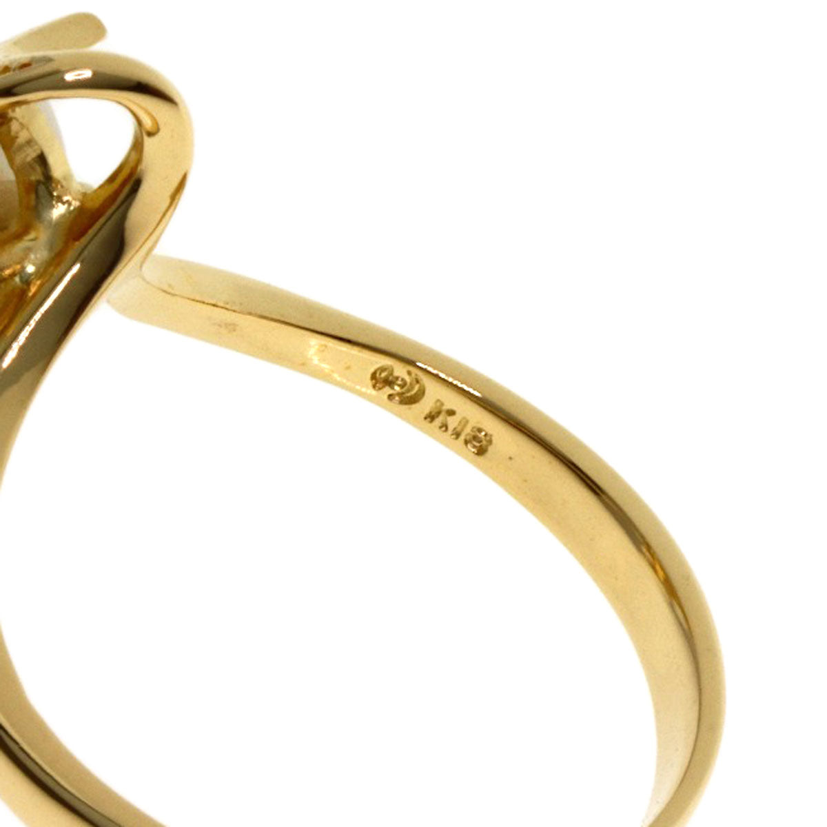 TASAKI Pearl Pearl Diamond Ring K18 Yellow Gold Ladies [Used]