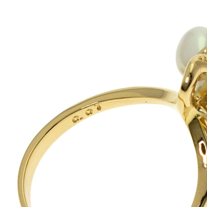 TASAKI Pearl Pearl Diamond Ring K18 Yellow Gold Ladies [Used]