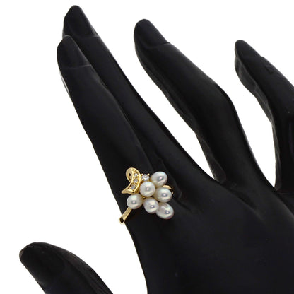 TASAKI Pearl Pearl Diamond Ring K18 Yellow Gold Ladies [Used]