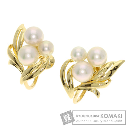MIKIMOTO Pearl Pearl Earring K18 Yellow Gold Ladies [Used]
