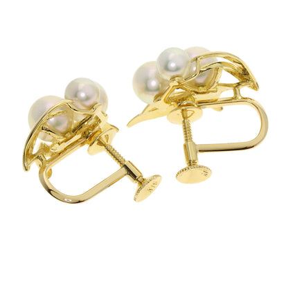 MIKIMOTO Pearl Pearl Earring K18 Yellow Gold Ladies [Used]