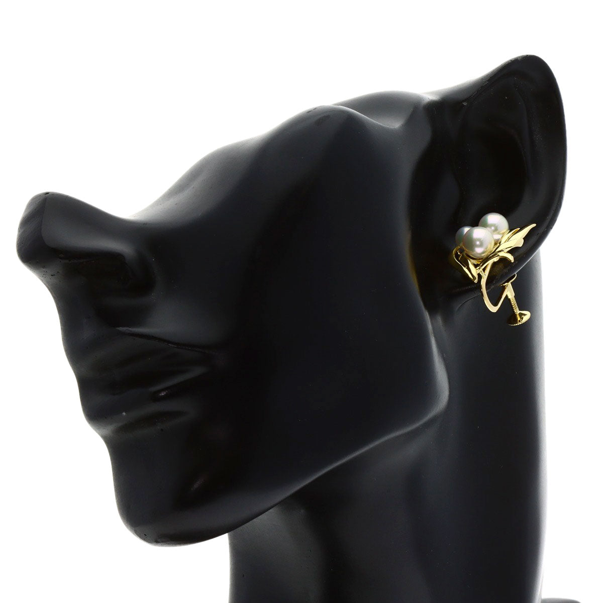 MIKIMOTO Pearl Pearl Earring K18 Yellow Gold Ladies [Used]