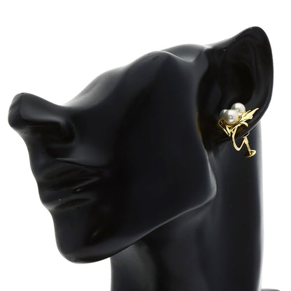 MIKIMOTO Pearl Pearl Earring K18 Yellow Gold Ladies [Used]