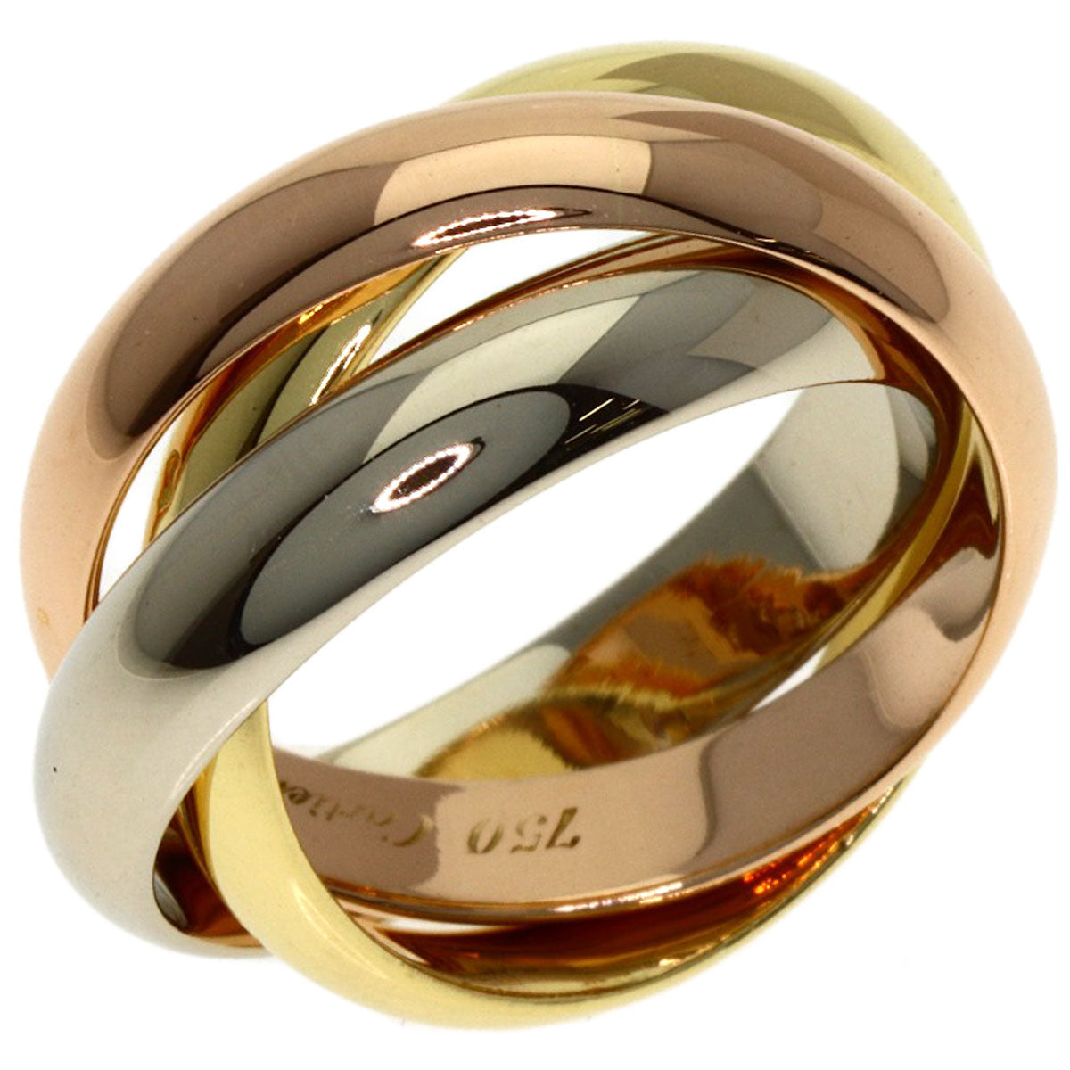 CARTIER Trinity #48 Ring K18 Yellow Gold K18 White GoldLadies [Used]