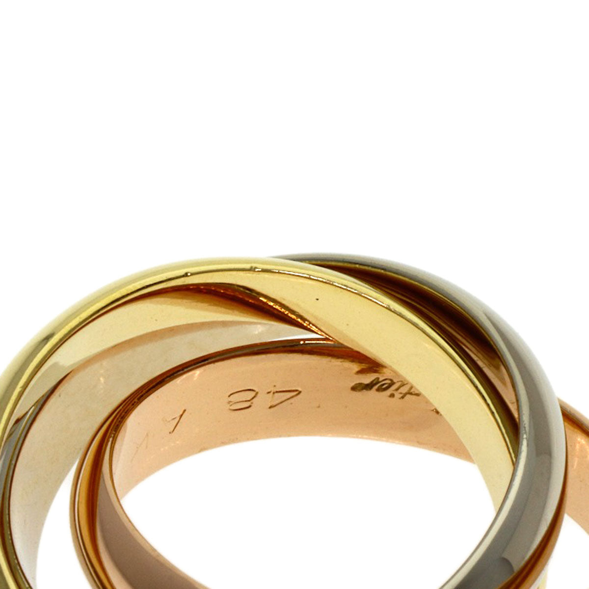 CARTIER Trinity #48 Ring K18 Yellow Gold K18 White GoldLadies [Used]