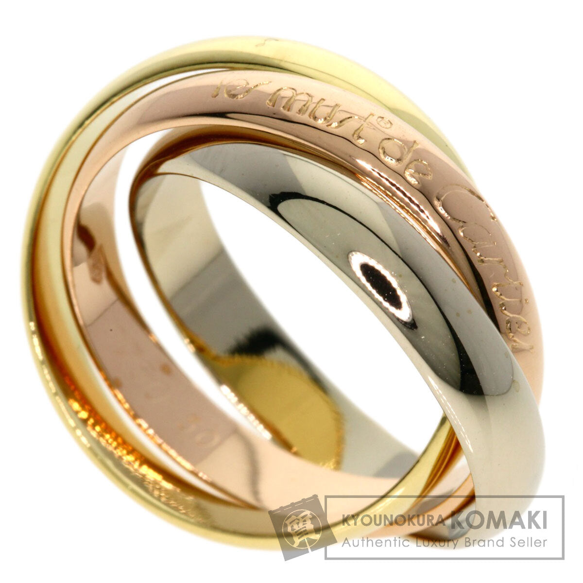 CARTIER Trinity #50 Ring K18 Yellow Gold K18 White GoldLadies [Used]