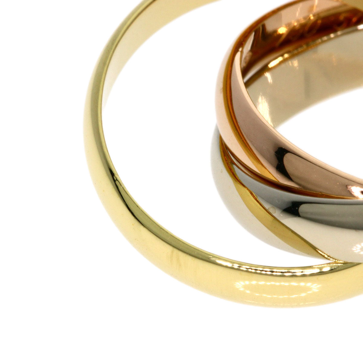 CARTIER Trinity #50 Ring K18 Yellow Gold K18 White GoldLadies [Used]