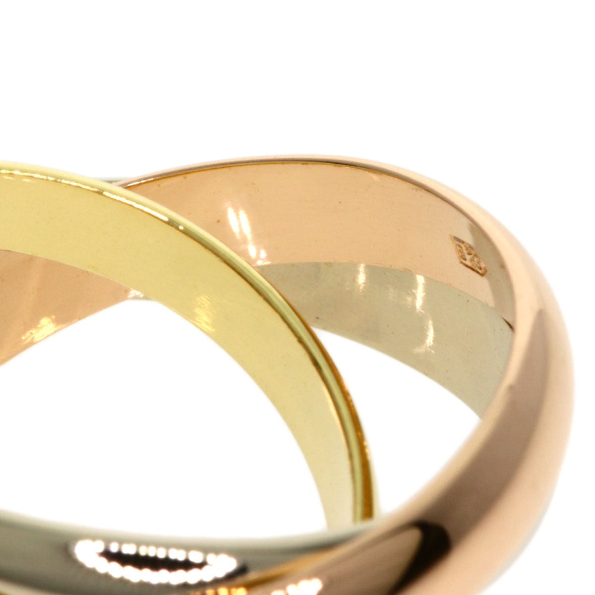 CARTIER Trinity #50 Ring K18 Yellow Gold K18 White GoldLadies [Used]