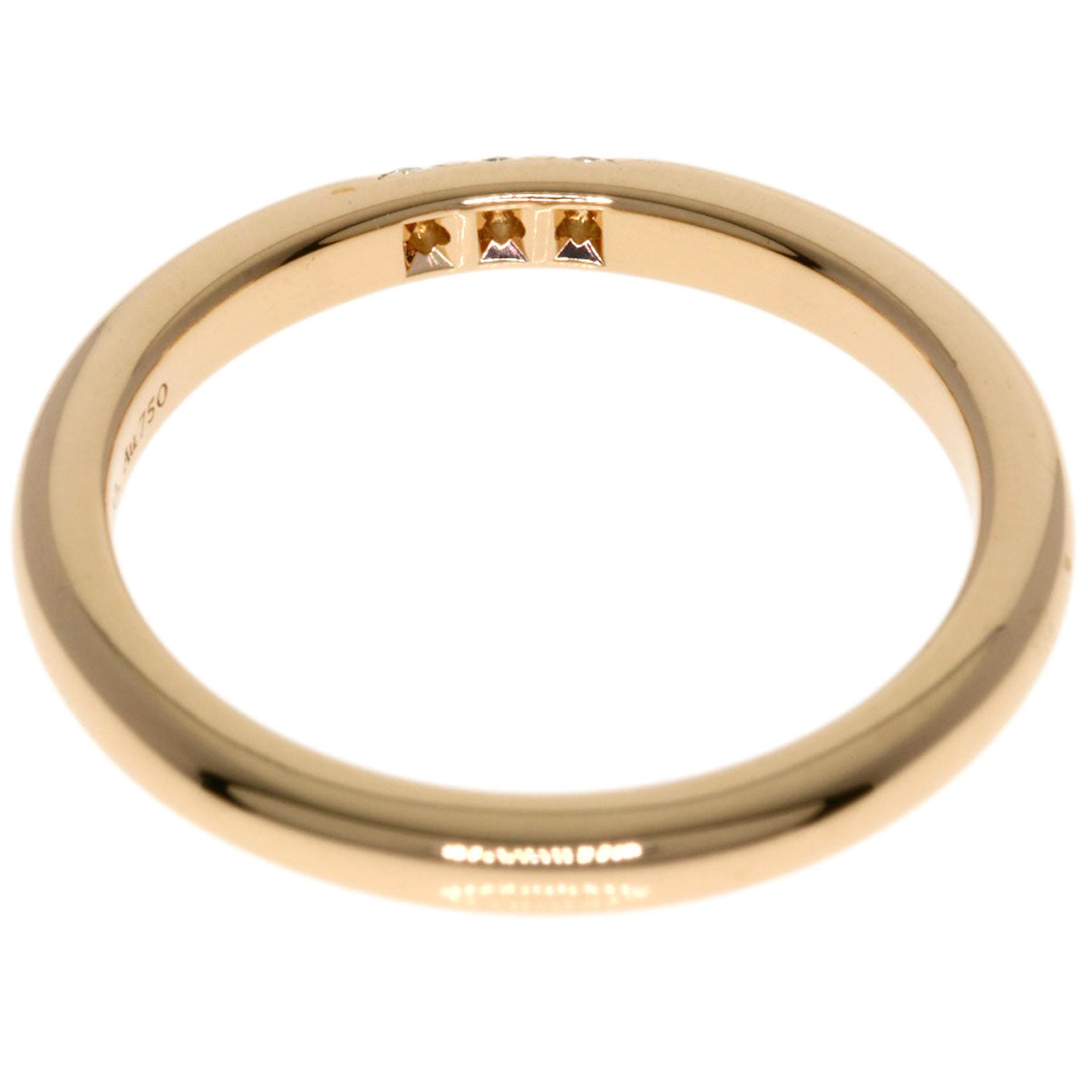 TIFFANY&Co. Classic band Diamond Ring K18 Pink Gold Ladies [Used]