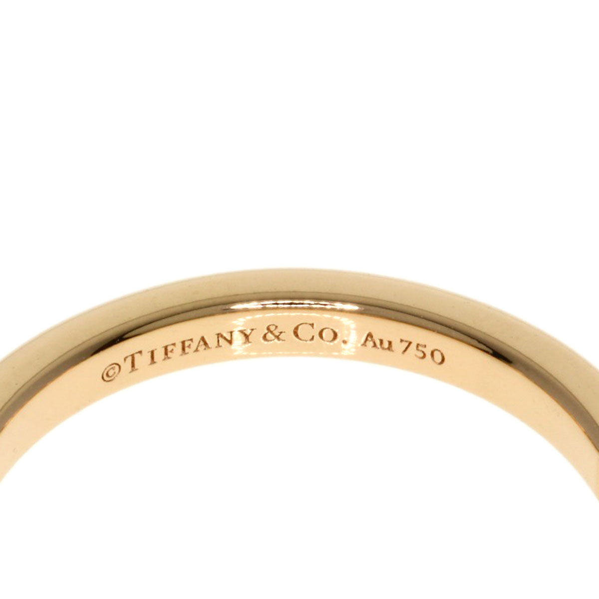 TIFFANY&Co. Classic band Diamond Ring K18 Pink Gold Ladies [Used]