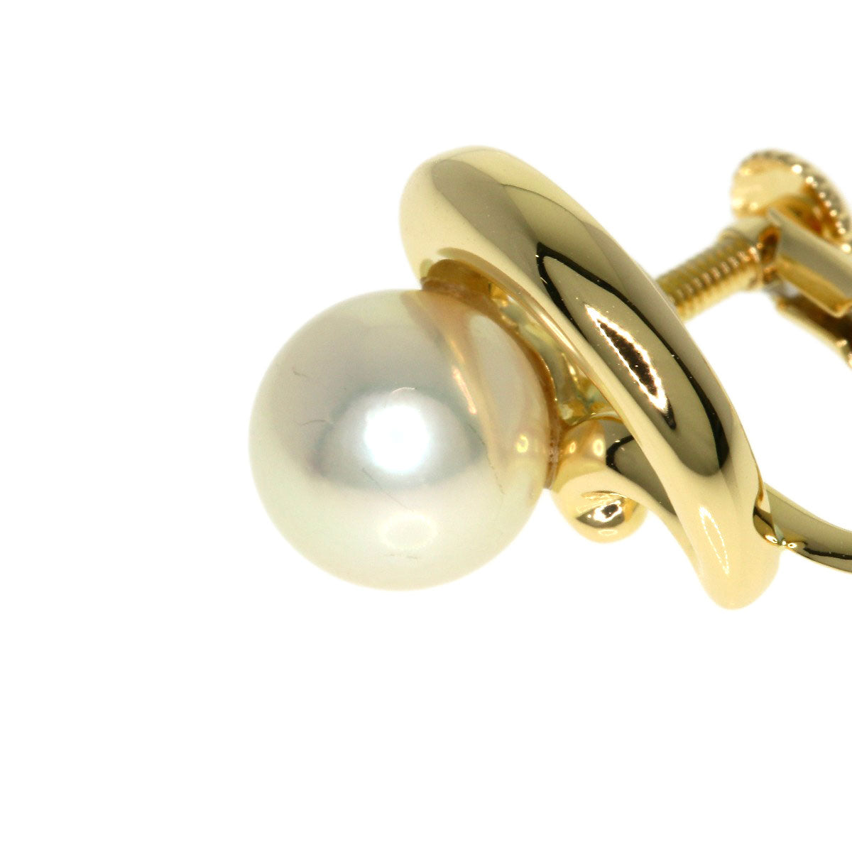 TASAKI Pearl Pearl Earring K18 Yellow Gold Ladies [Used]