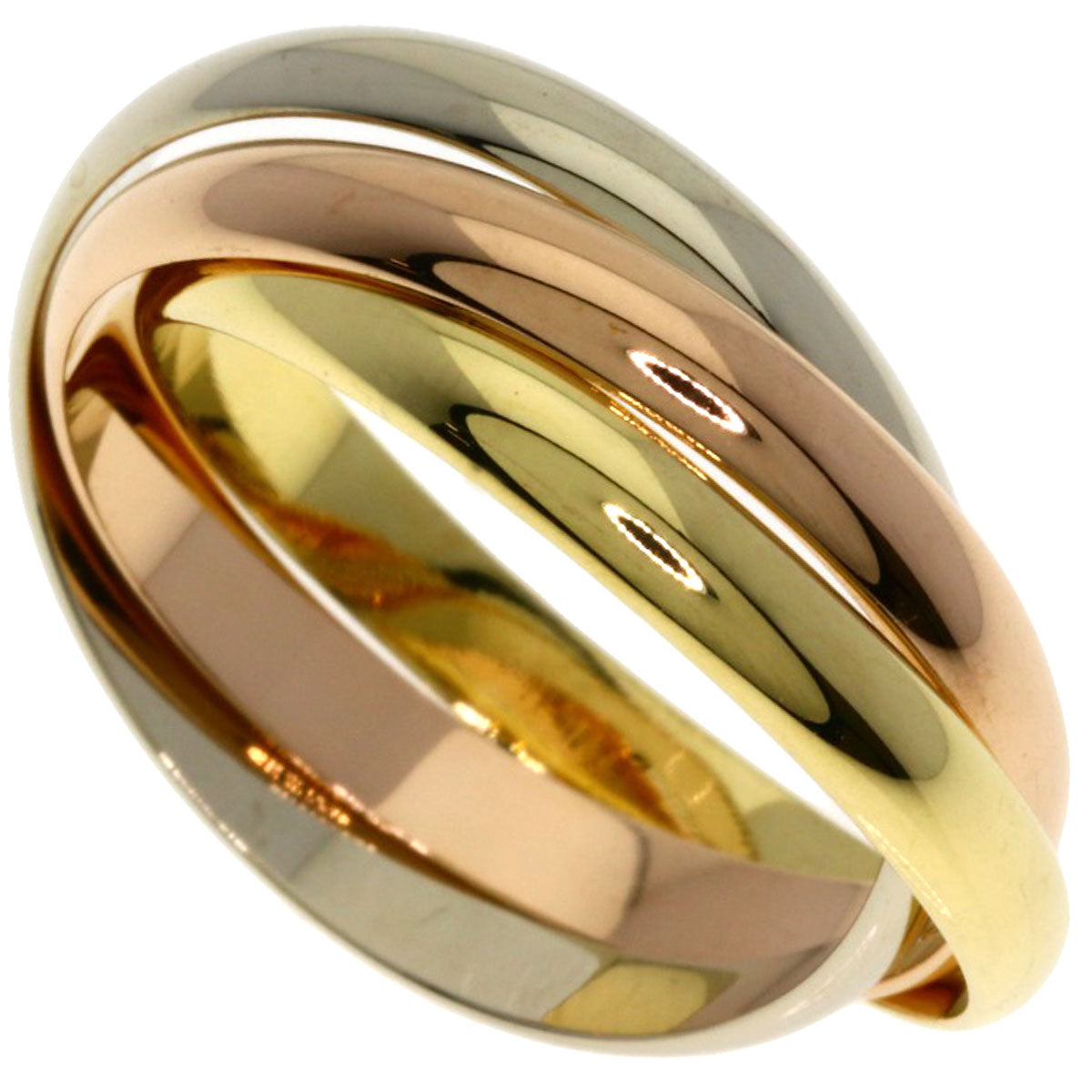 CARTIER Trinity SM #51 Ring K18 Yellow Gold 18K Pink GoldLadies [Used]