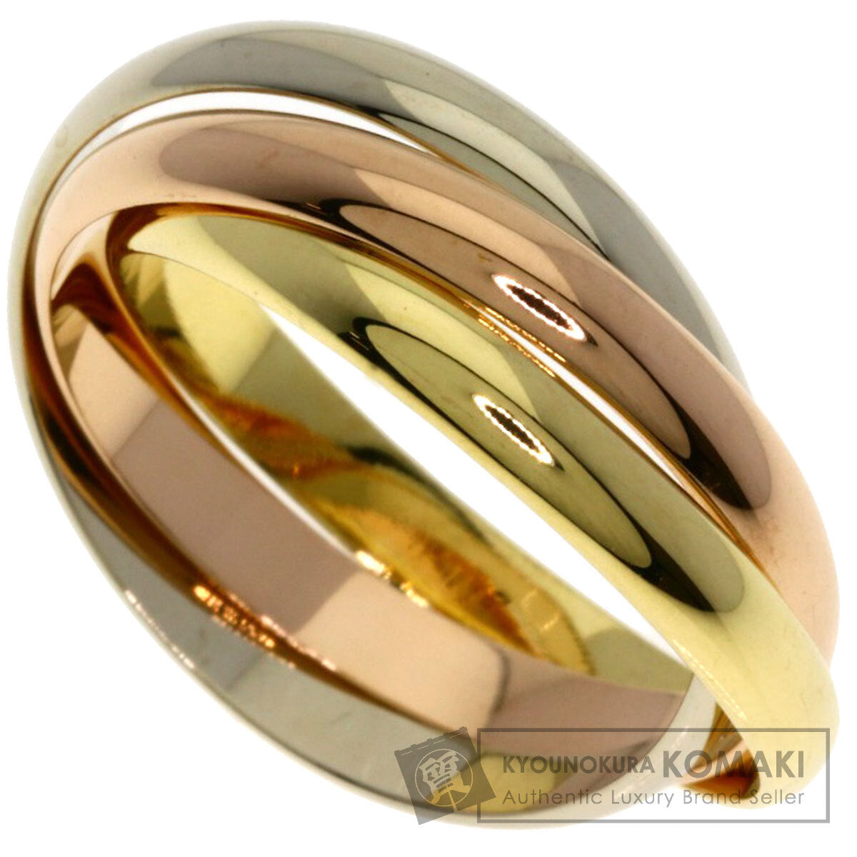 CARTIER Trinity SM #51 Ring K18 Yellow Gold 18K Pink GoldLadies [Used]