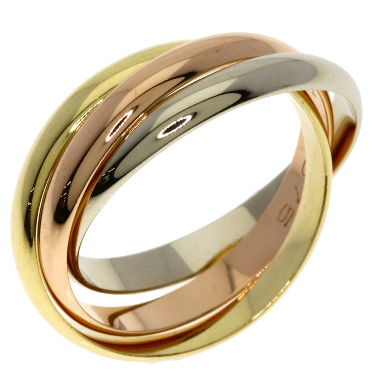CARTIER Trinity SM #51 Ring K18 Yellow Gold 18K Pink GoldLadies [Used]