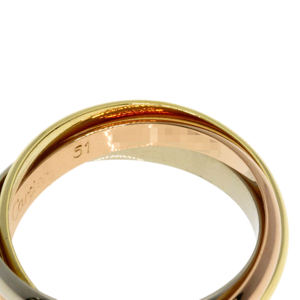CARTIER Trinity SM #51 Ring K18 Yellow Gold 18K Pink GoldLadies [Used]