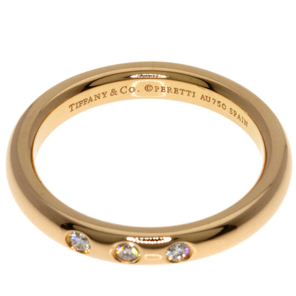 TIFFANY&Co. Stacking band 3P Diamond Ring K18 Pink Gold Ladies [Used]