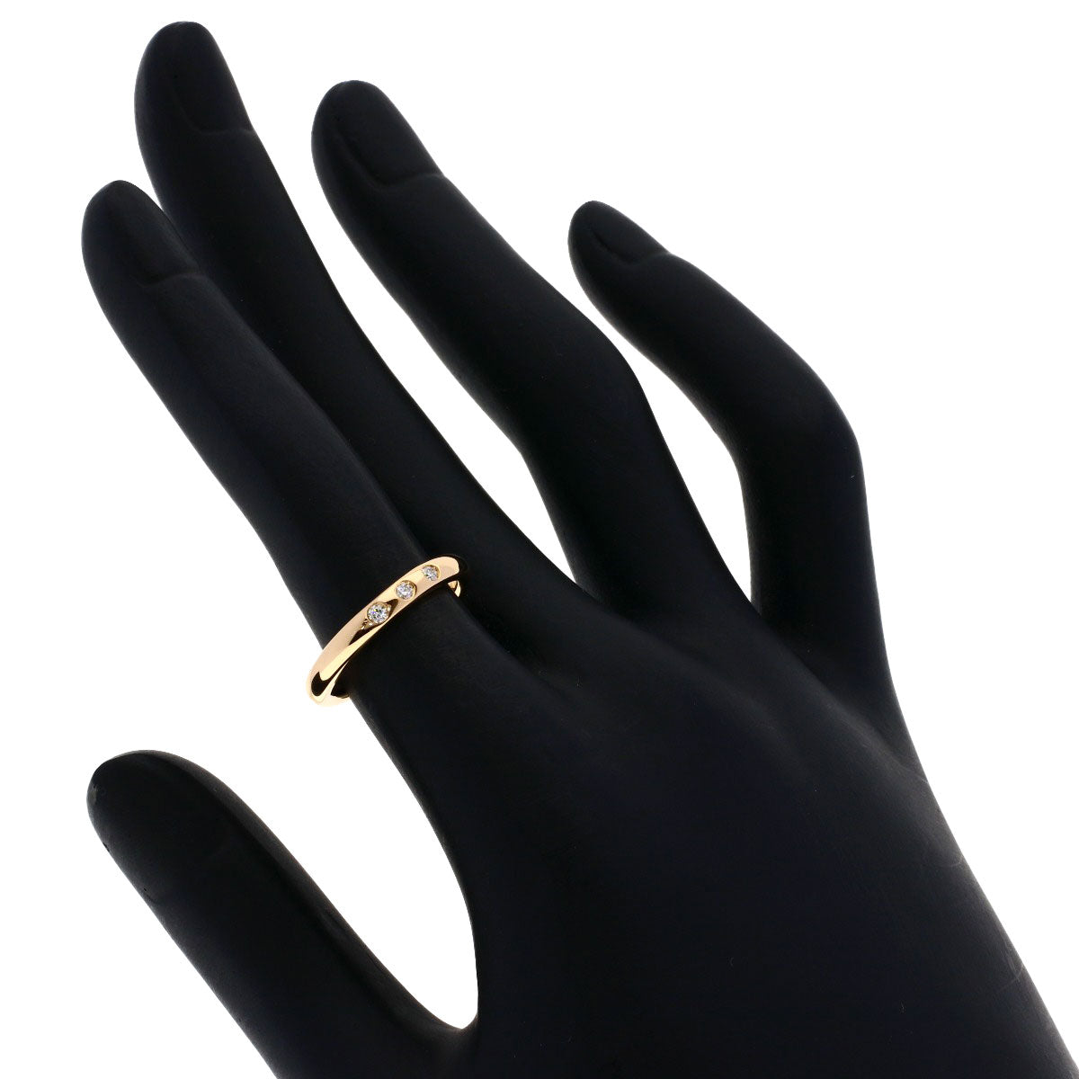 TIFFANY&Co. Stacking band 3P Diamond Ring K18 Pink Gold Ladies [Used]