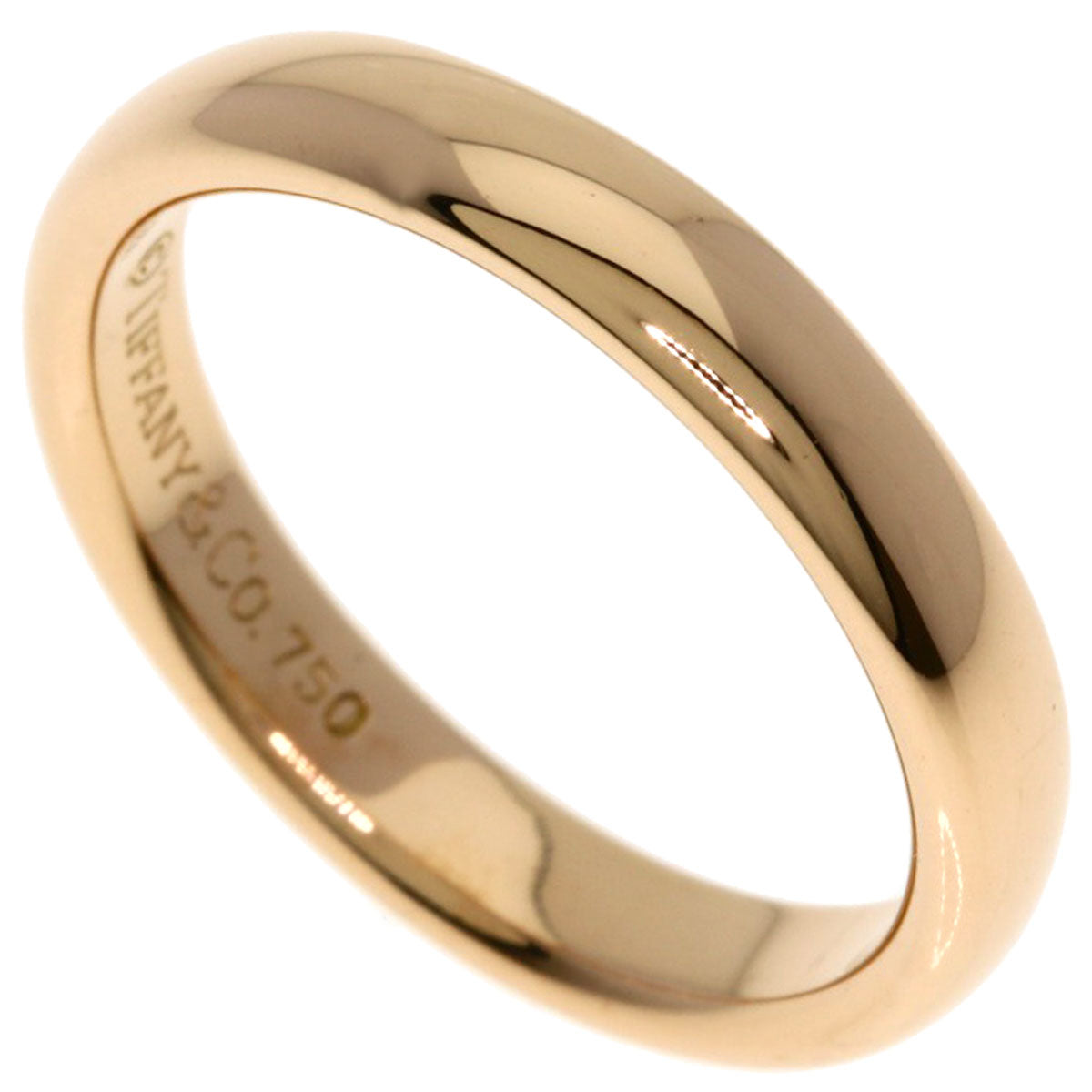 TIFFANY&Co. Classic band Ring K18 Pink Gold Ladies [Used]