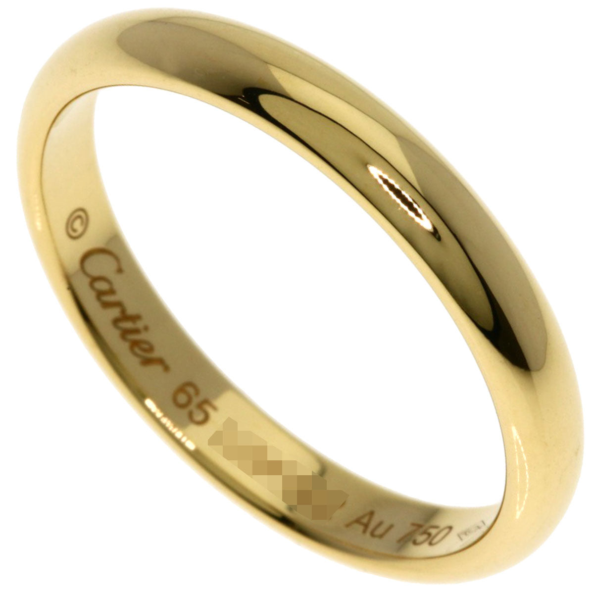 CARTIER Wedding #65 Ring K18 Yellow Gold Ladies [Used]