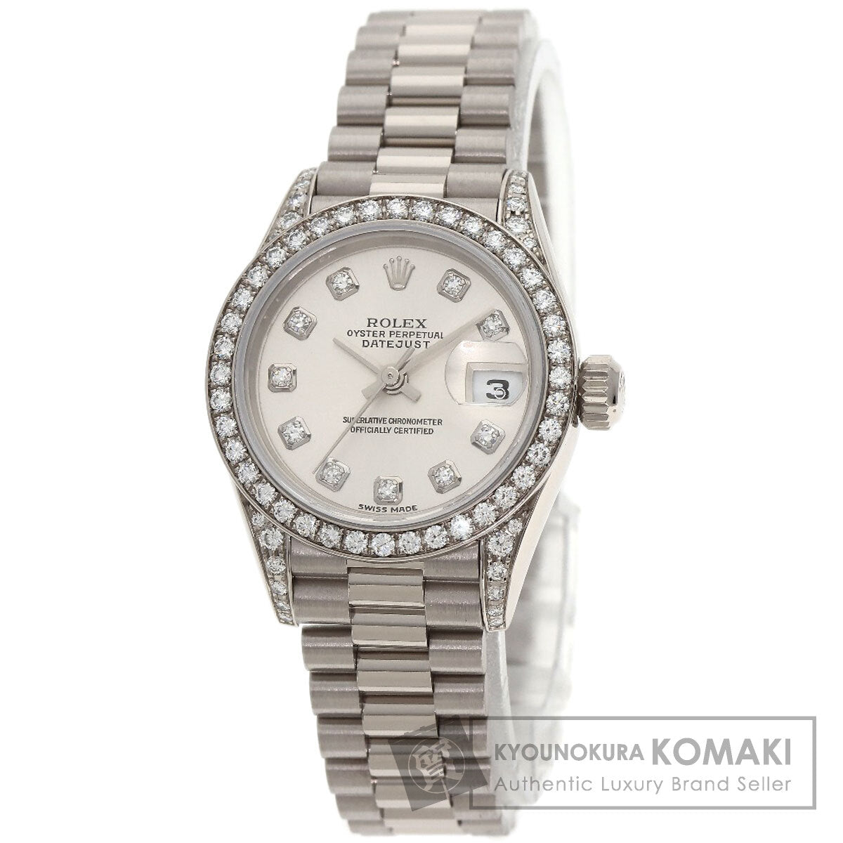 ROLEX Datejust 10P Bezel Diamond Watches 79159G K18 White Gold/K18 White Gold Ladies