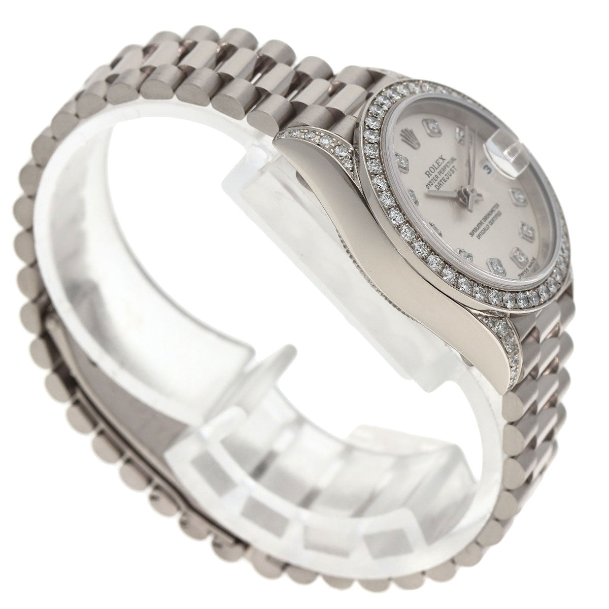ROLEX Datejust 10P Bezel Diamond Watches 79159G K18 White Gold/K18 White Gold Ladies