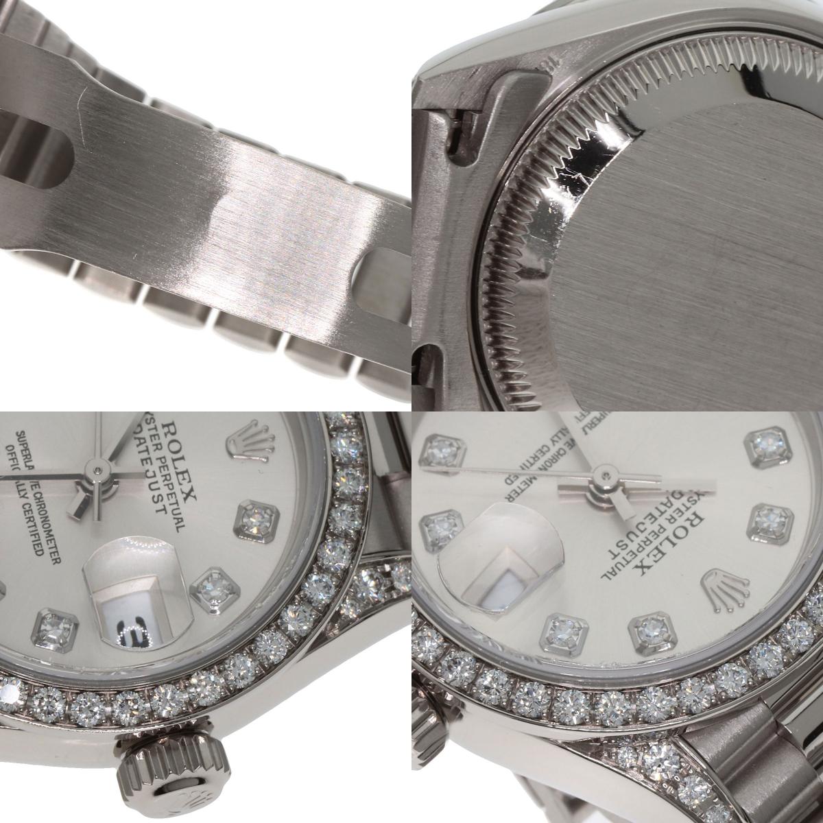 ROLEX Datejust 10P Bezel Diamond Watches 79159G K18 White Gold/K18 White Gold Ladies