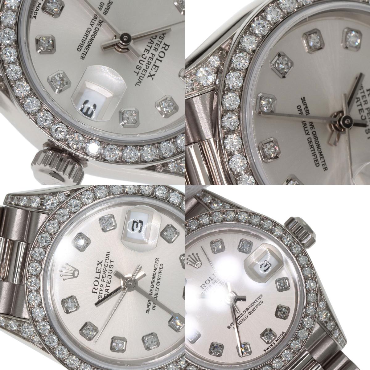ROLEX Datejust 10P Bezel Diamond Watches 79159G K18 White Gold/K18 White Gold Ladies