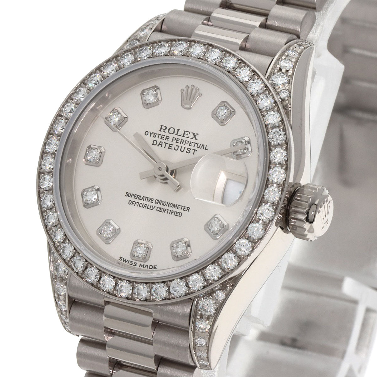 ROLEX Datejust 10P Bezel Diamond Watches 79159G K18 White Gold/K18 White Gold Ladies