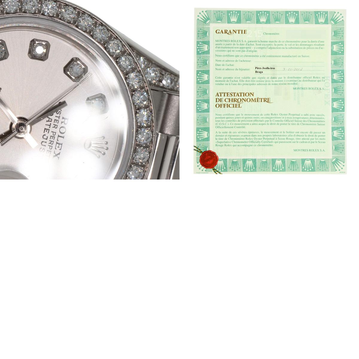 ROLEX Datejust 10P Bezel Diamond Watches 79159G K18 White Gold/K18 White Gold Ladies