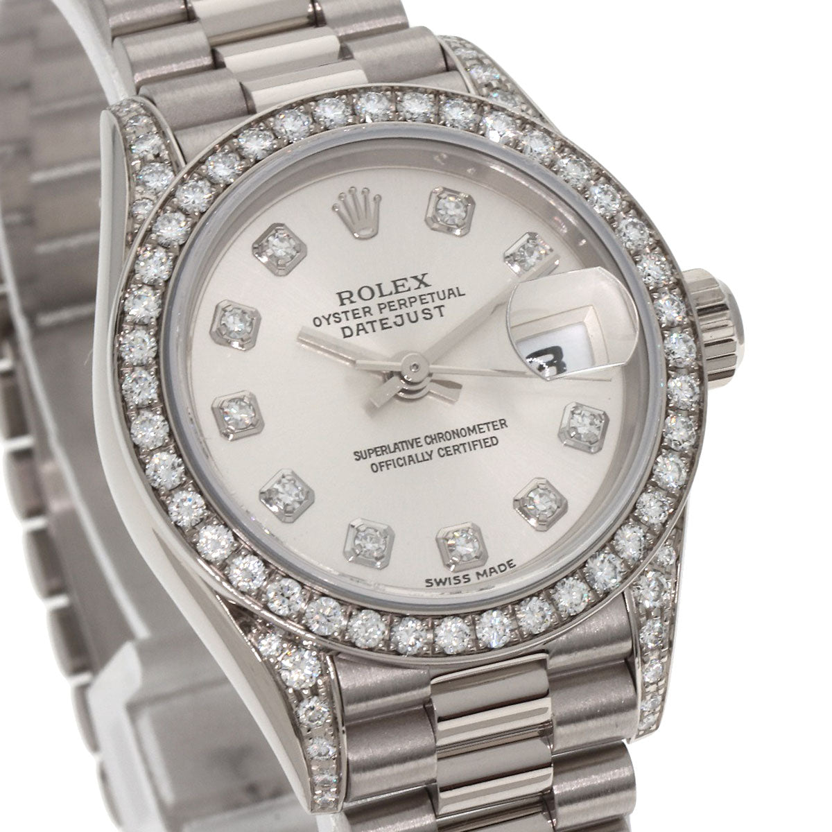 ROLEX Datejust 10P Bezel Diamond Watches 79159G K18 White Gold/K18 White Gold Ladies