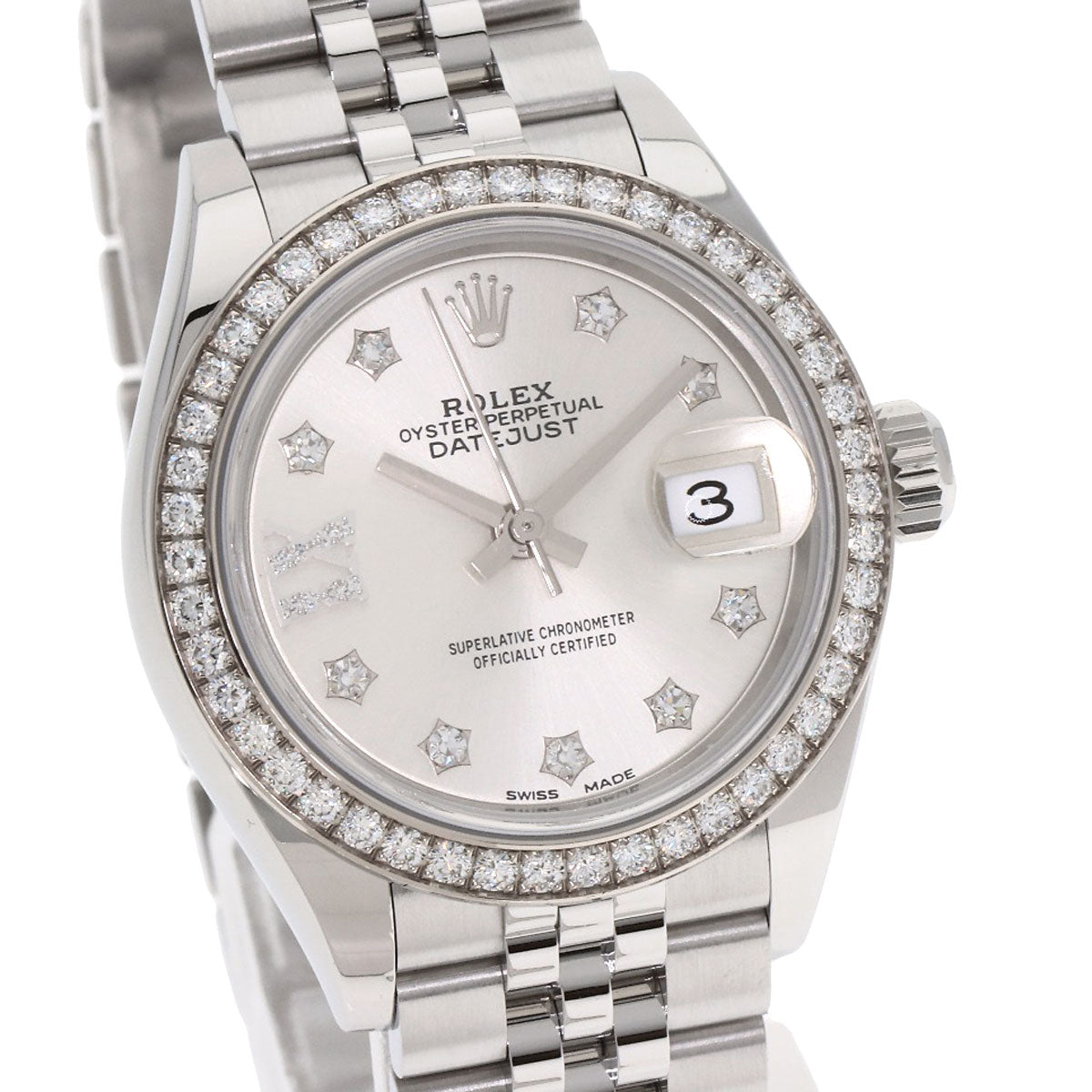 ROLEX DATEJUST 10P Diamond Watches 279384RBR Stainless Steel/Stainless Steel Ladies