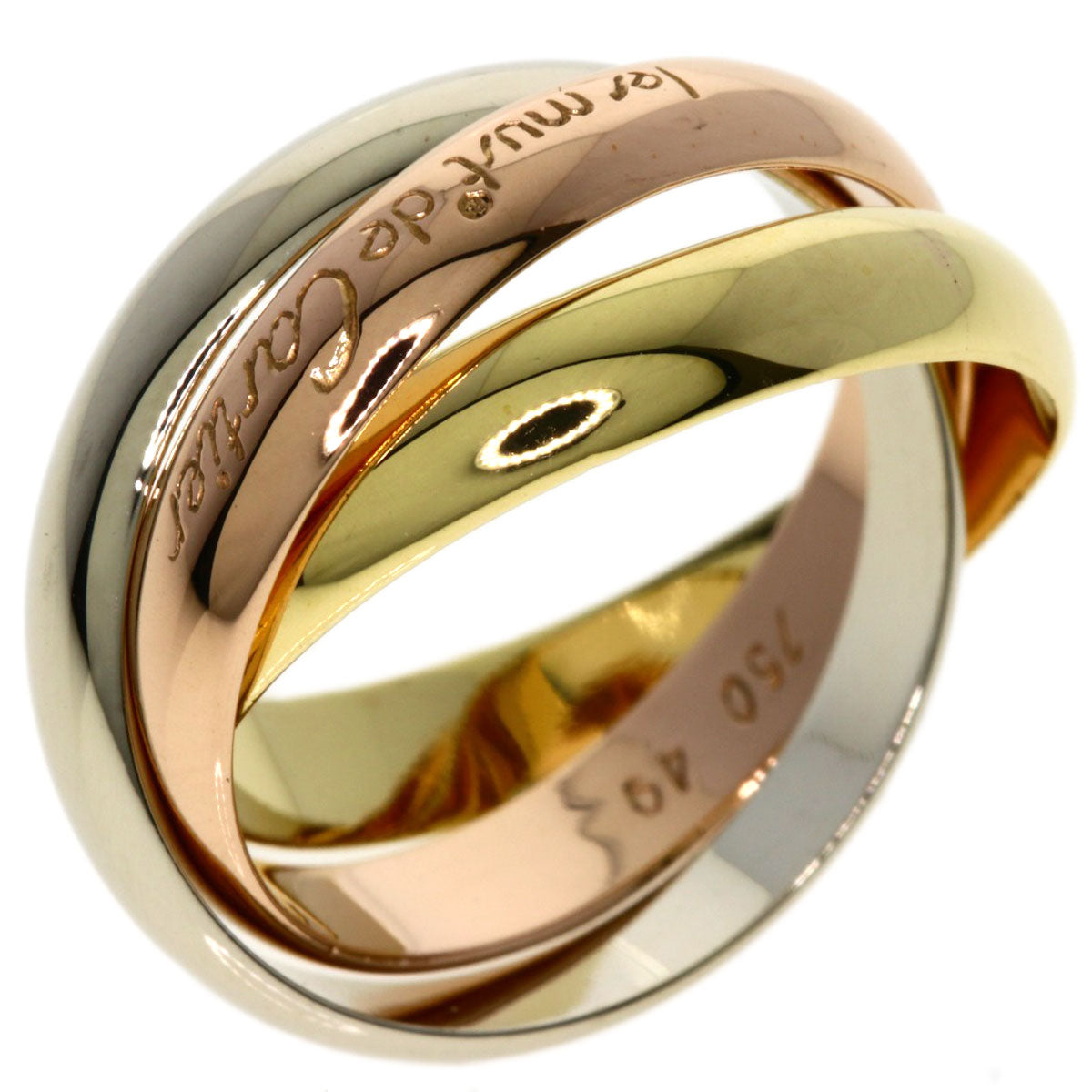 CARTIER Trinity #49 Ring K18 Yellow Gold K18 White GoldLadies [Used]